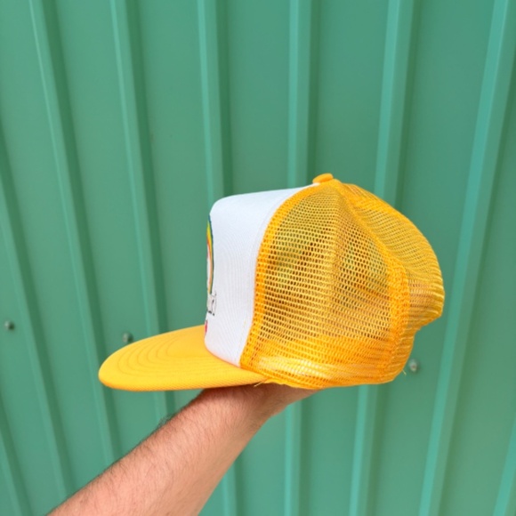 vintage AFRICAN LION SAFARI CANADA Trucker hat snapback yellow mesh cap - Picture 5 of 6